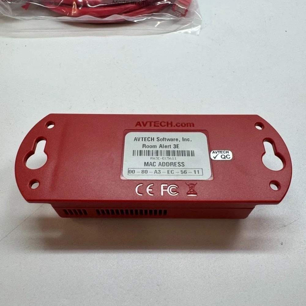 Avtech Room Alert 3E Environment Monitor RA3E-EC5611 w/ AC Power‎ Adapter